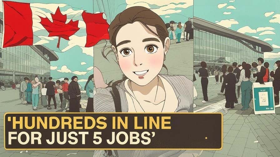 Video Of Indian Woman Showing Canada's Job Crisis Goes Viral: Hundreds Queue Up For Just 5 Jobs